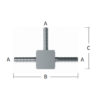 1/2" x 1/2" x 1/2" Tee